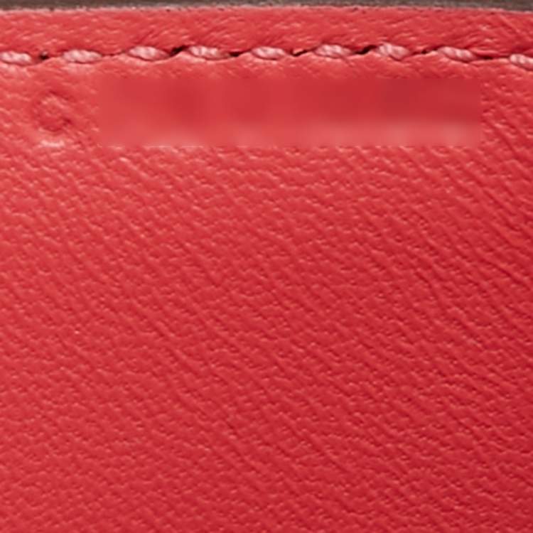 Pre Owned Hermes Rose Lipstick Chevre Mysore Leather Cinhetic Boxy Bag