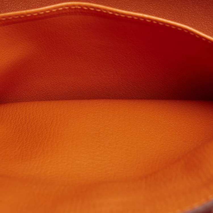 مملوكة مسبقًا Hermes Orange Togo Leather Gold Finish Birkin 35 Bag