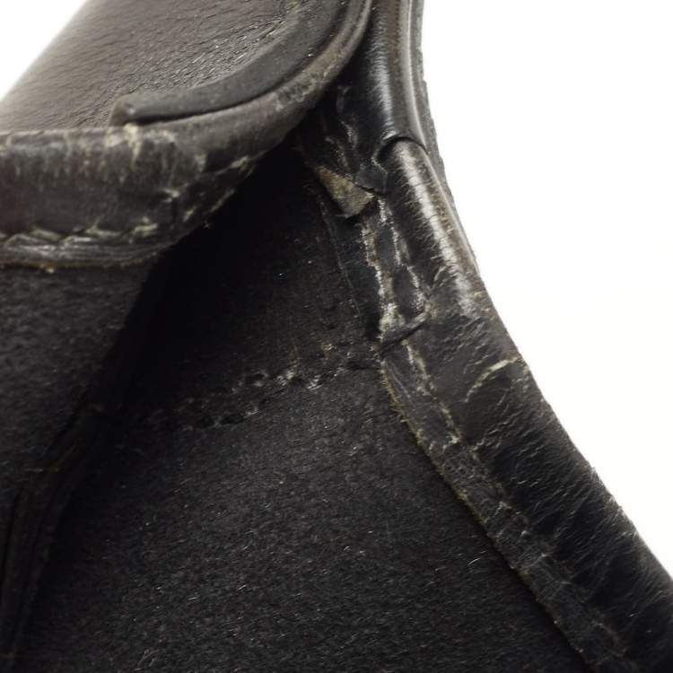 Pre Owned Hermes Black Box Leather Trim Hobo