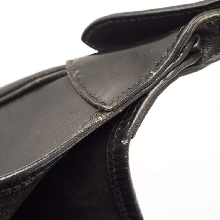 Pre Owned Hermes Black Box Leather Trim Hobo