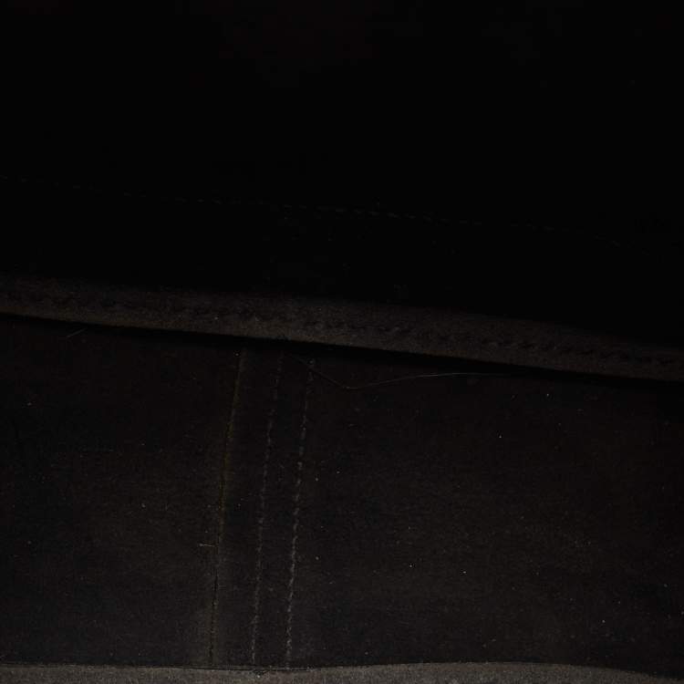 Pre Owned Hermes Black Box Leather Trim Hobo