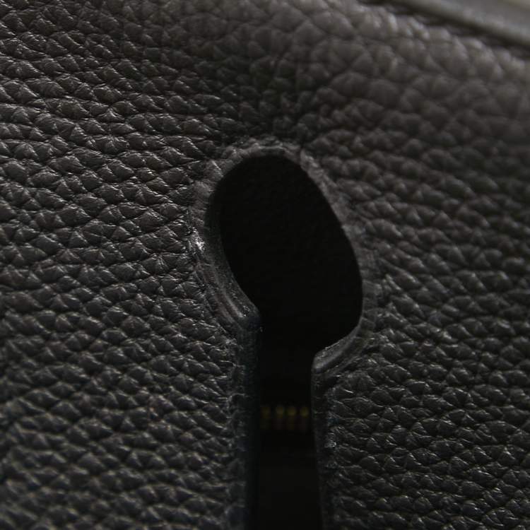 Pre Owned Hermès Black Togo Leather Gold Finish Birkin 30 Bag