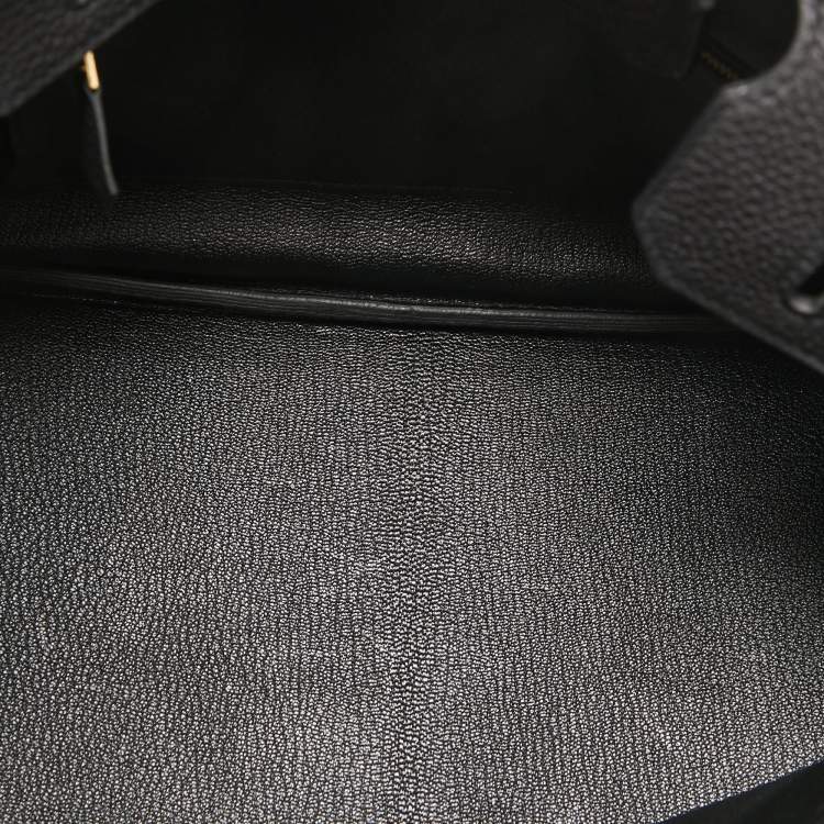 Pre Owned Hermès Black Togo Leather Gold Finish Birkin 30 Bag