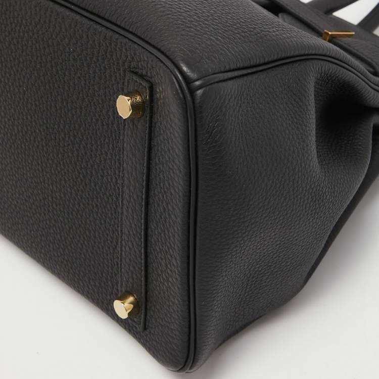Pre Owned Hermès Black Togo Leather Gold Finish Birkin 30 Bag