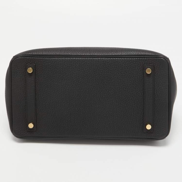 Pre Owned Hermès Black Togo Leather Gold Finish Birkin 30 Bag