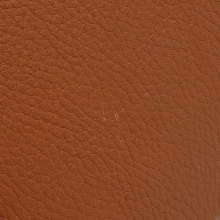 Pre Owned Hermes Orange/Etain/Sanguine Clemence Leather Palladium Finish Birkin 30 Bag