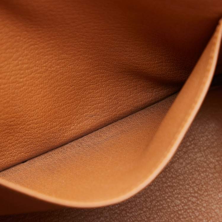 Pre Owned Hermes Orange/Etain/Sanguine Clemence Leather Palladium Finish Birkin 30 Bag