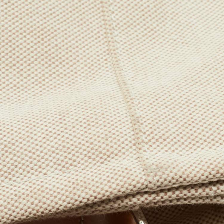 Pre Owned Hermes Beige/Natural Canvas and Leather Diaper Messenger Bag