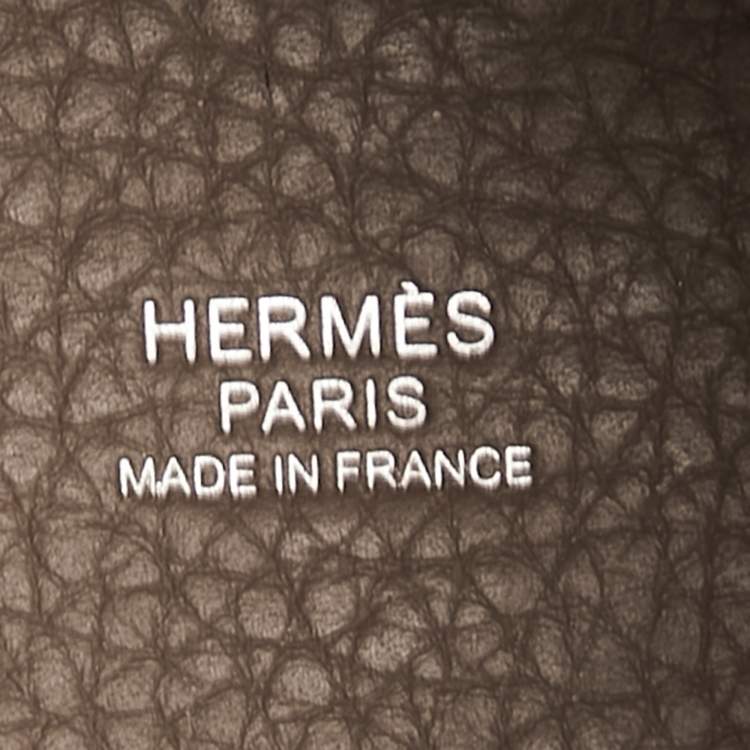 Pre Owned Hermes Etoupe Taurillon Clemence Leather Picotin Lock 18 Bag