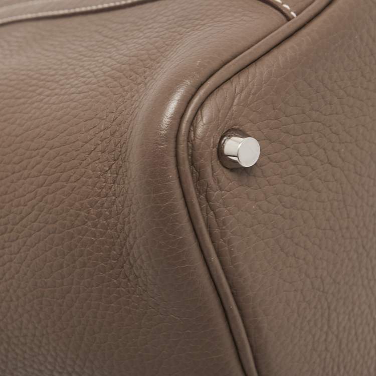 Pre Owned Hermes Etoupe Taurillon Clemence Leather Picotin Lock 18 Bag