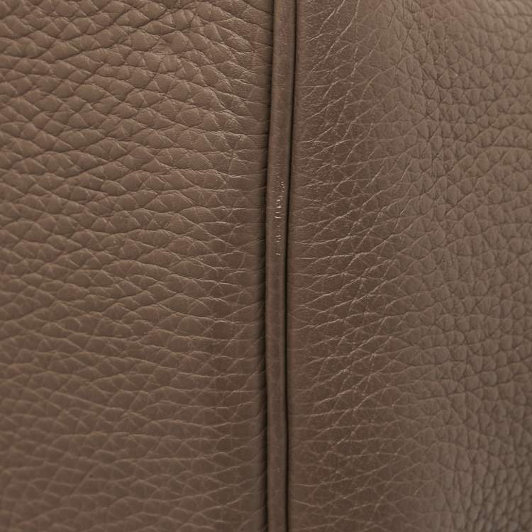 Pre Owned Hermes Etoupe Taurillon Clemence Leather Picotin Lock 18 Bag