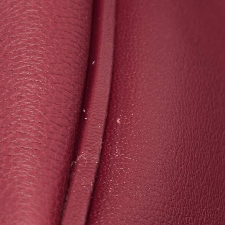 Pre Owned Hermes Tosca Togo Leather Palladium Finish Birkin 35 Bag