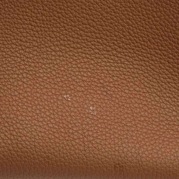 Pre Owned Hermes Gold Togo Leather Gold Finish Birkin 35 Bag