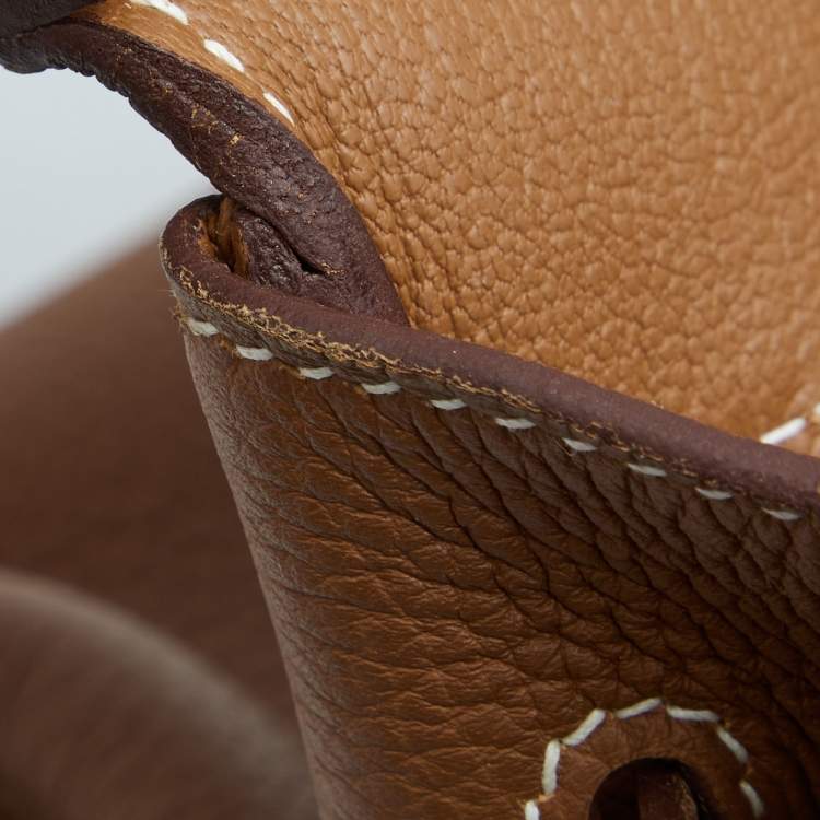 Pre Owned Hermes Gold Togo Leather Gold Finish Birkin 35 Bag