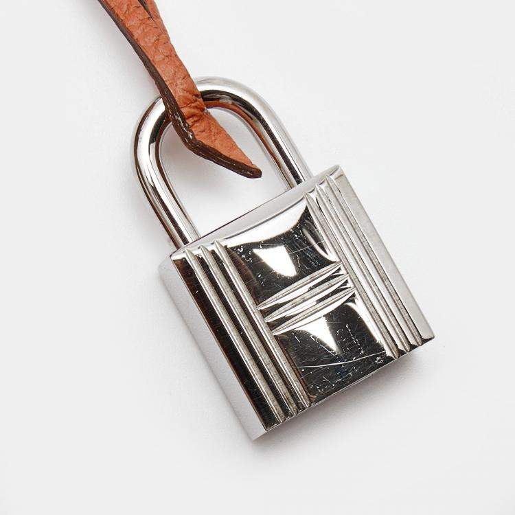 Pre Owned Hermes Capucine Togo Leather Palladium Finish Birkin 35 Bag