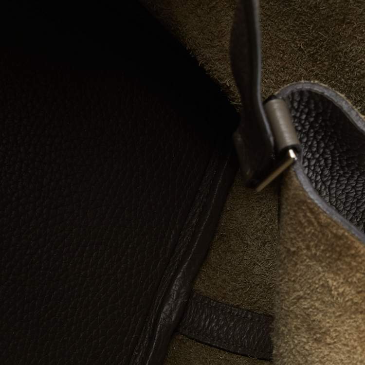 Pre Owned Hermes Etain Taurillon Clemence Leather Picotin Lock 22 Bag