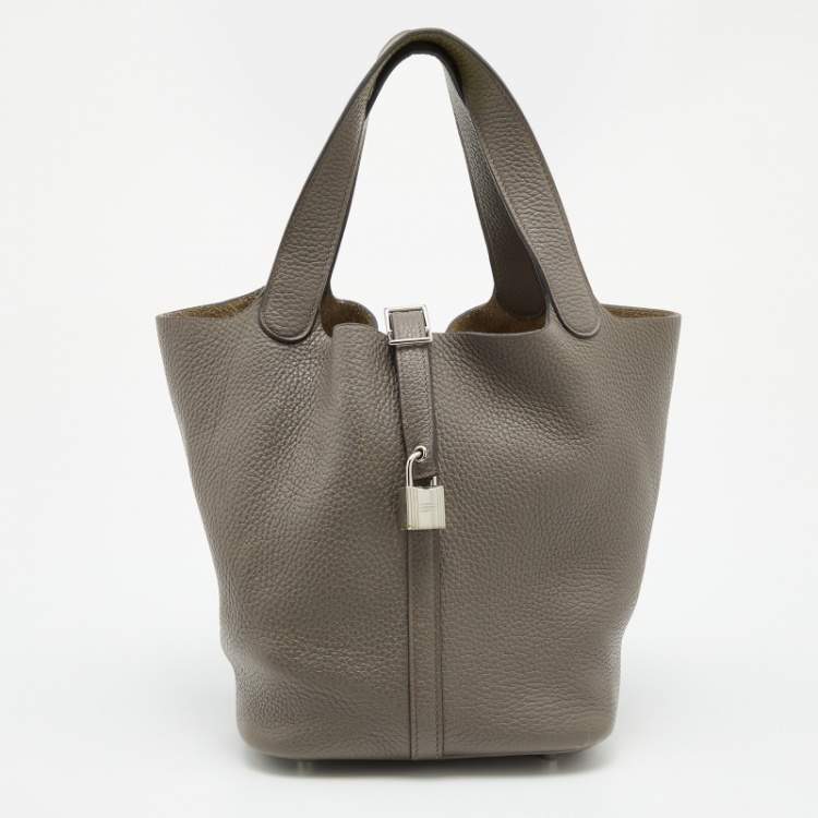 Hermes Etain Taurillon Clemence Leather Picotin Lock 22 Bag Hermes | The  Luxury Closet