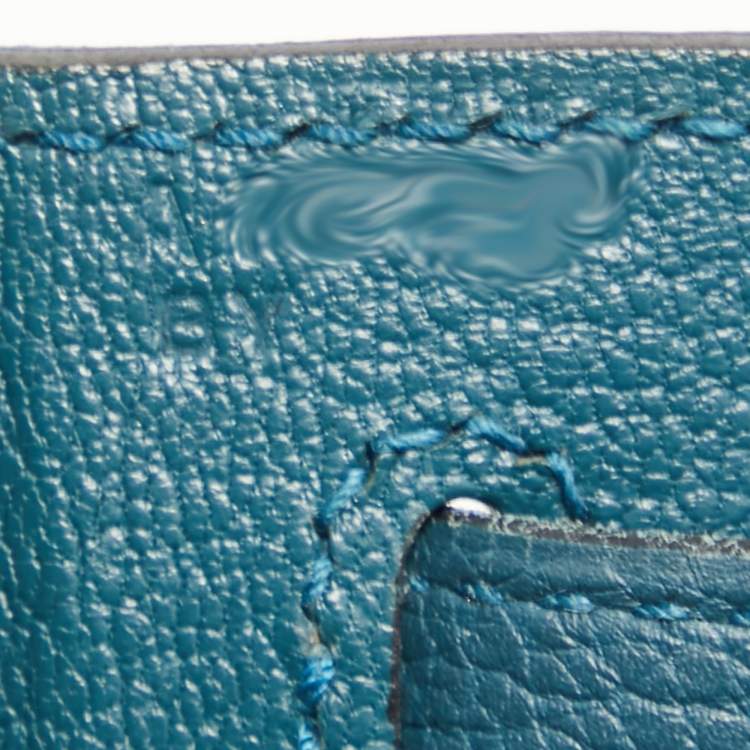 Pre Owned Hermes Colvert Evercolor Leather Gold Finish Kelly Retourne 28 Bag