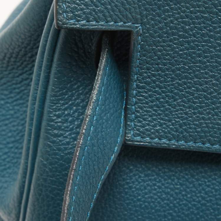 Pre Owned Hermes Colvert Evercolor Leather Gold Finish Kelly Retourne 28 Bag