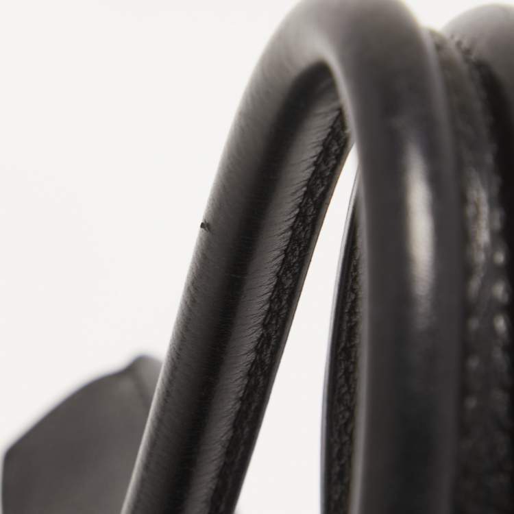 Pre Owned Hermès Black Evercolor Leather Palladium Finish Birkin 30 Bag