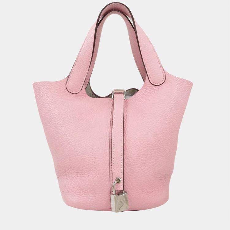  Hermes Picotan Lock PM Handbag, Trillon Clemence, Women's,  Unused, Pink/silver hardware indicated color: rose extreme : Clothing,  Shoes & Jewelry