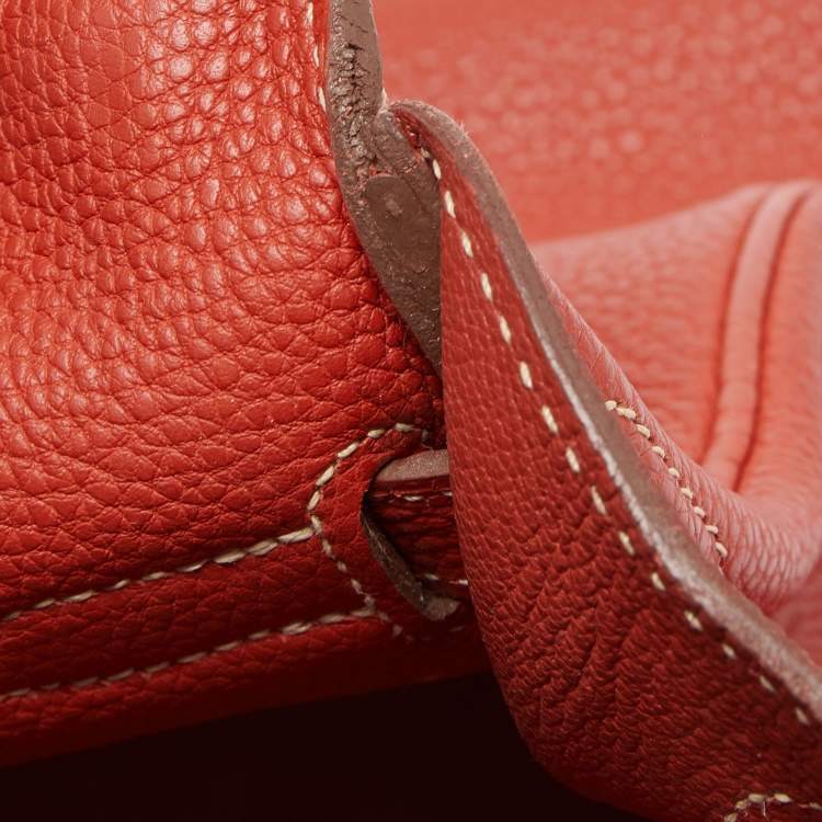 Pre Owned Hermes Brique Togo Leather Gold Hardware Kelly Retourne 35 Bag