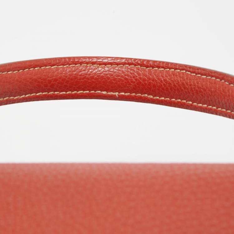 Pre Owned Hermes Brique Togo Leather Gold Hardware Kelly Retourne 35 Bag