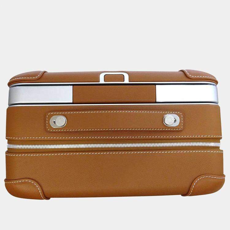 Pre Owned Hermes Brown Leather Vintage Suitcase 
