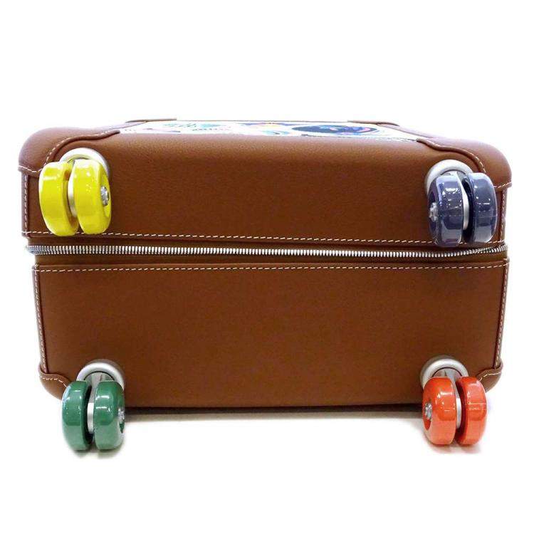 Pre Owned Hermes Brown Leather Vintage Suitcase 