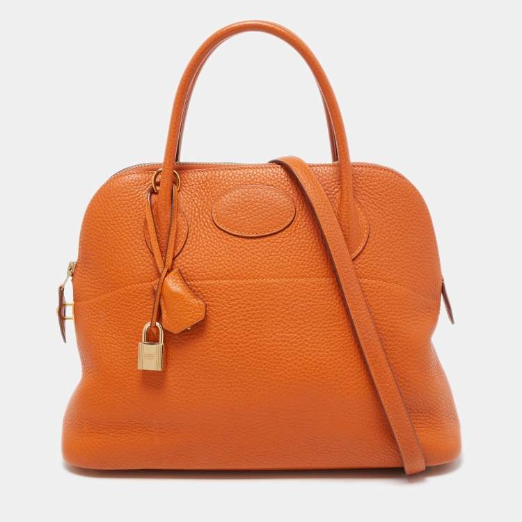 Hermes Orange Togo Leather Bolide 31 Bag Hermes | The Luxury Closet