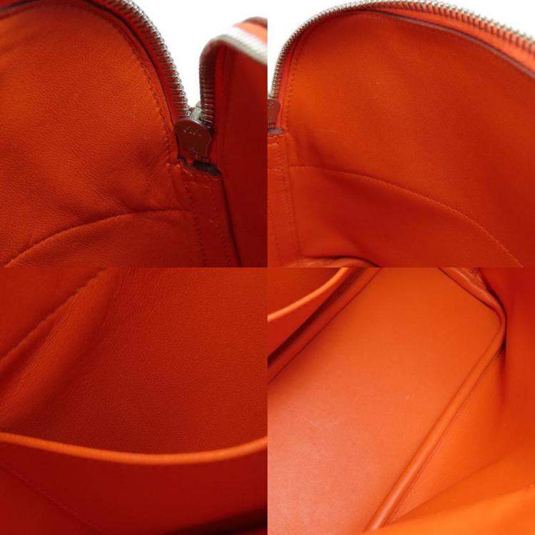 مملوكة مسبقًا Hermes Orange Epsom Leather Bolide 27 Handbag 