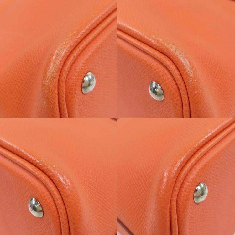 مملوكة مسبقًا Hermes Orange Epsom Leather Bolide 27 Handbag 