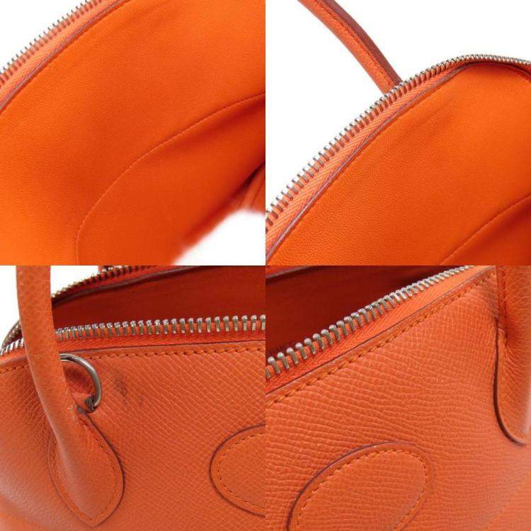 مملوكة مسبقًا Hermes Orange Epsom Leather Bolide 27 Handbag 