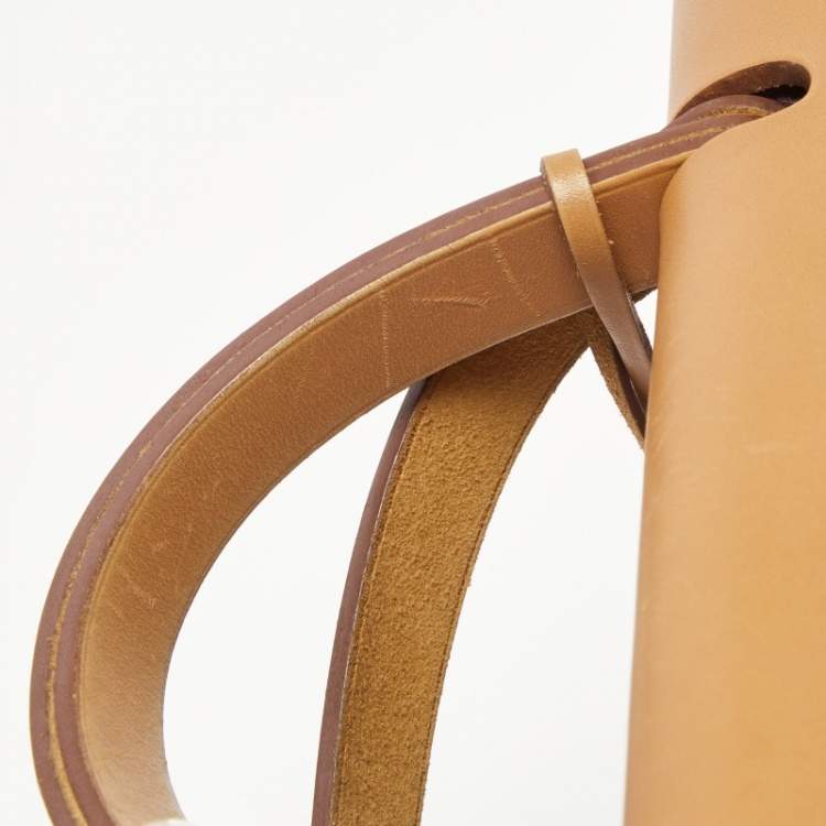 Pre Owned Hermes Natural/Violet Canvas and Leather Herbag Zip 31 Bag