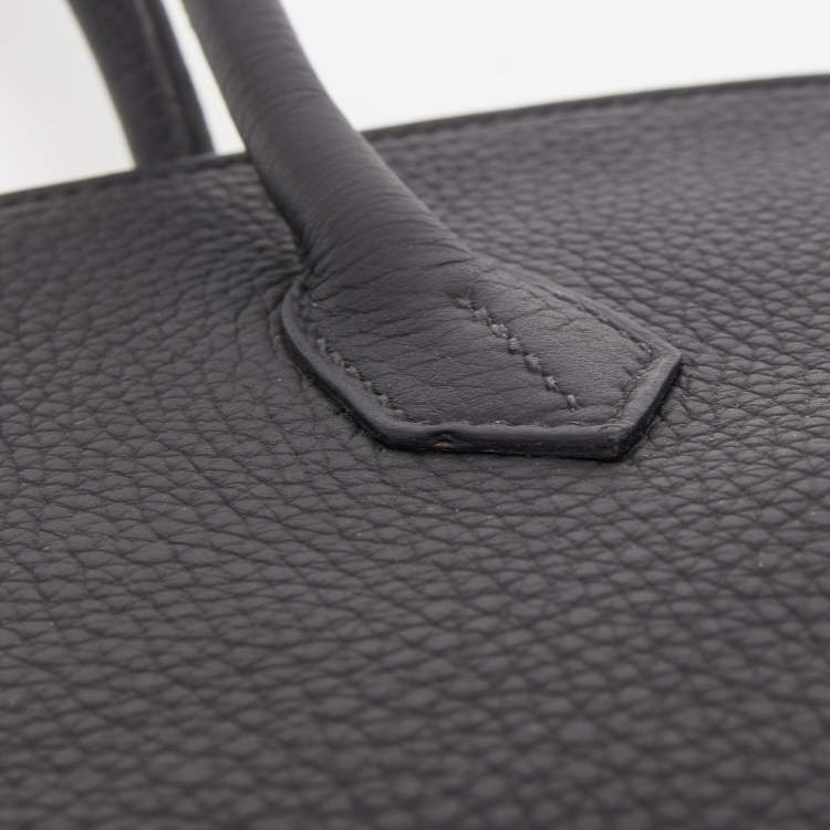 Pre Owned Hermes Black Togo Leather Palladium Finish Birkin 35 Bag