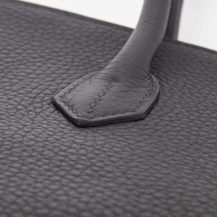 Pre Owned Hermes Black Togo Leather Palladium Finish Birkin 35 Bag