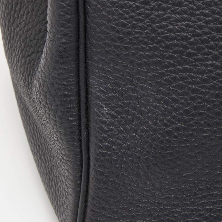 Pre Owned Hermes Black Togo Leather Palladium Finish Birkin 35 Bag