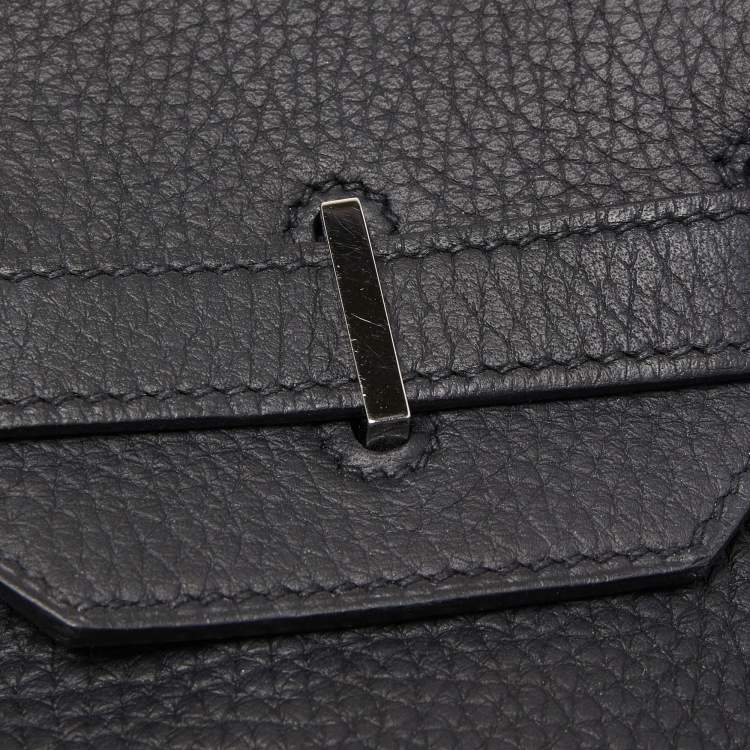 Pre Owned Hermes Black Togo Leather Palladium Finish Birkin 35 Bag
