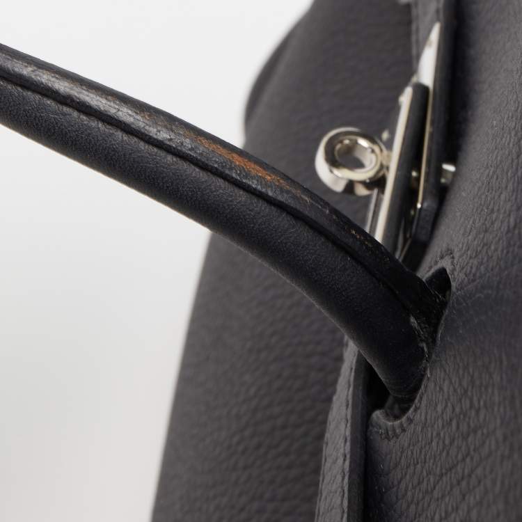 Pre Owned Hermes Black Togo Leather Palladium Finish Birkin 35 Bag