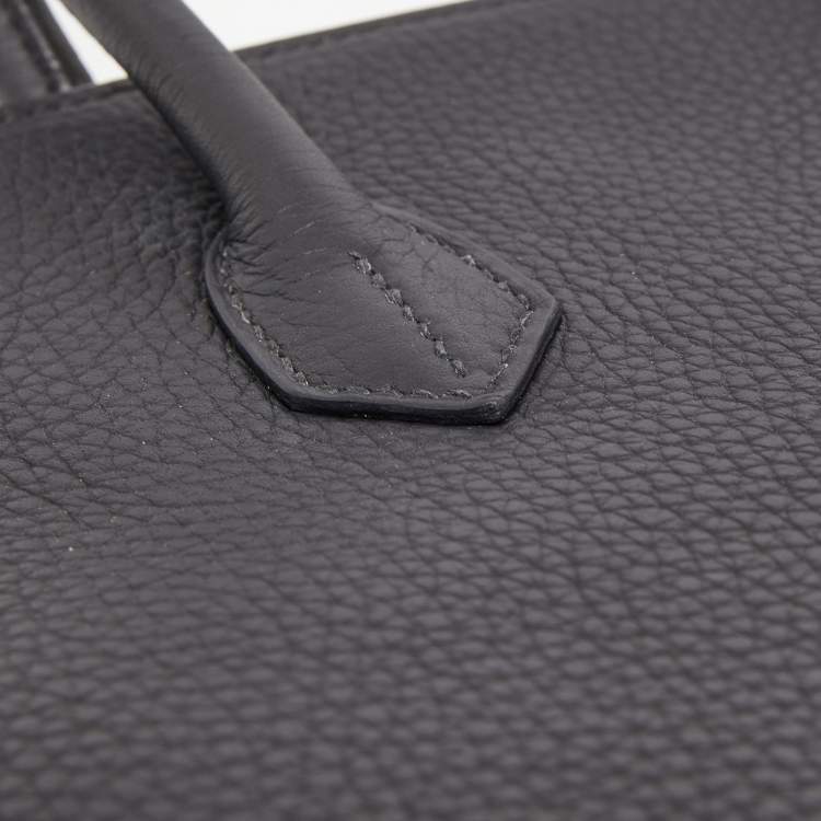 Pre Owned Hermes Black Togo Leather Palladium Finish Birkin 35 Bag