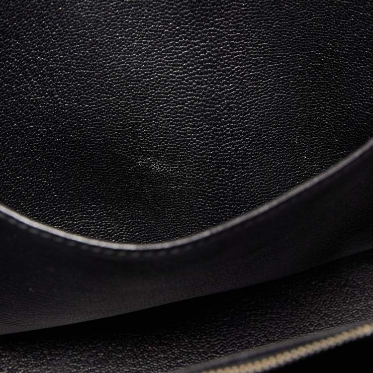 Pre Owned Hermes Black Togo Leather Palladium Finish Birkin 35 Bag