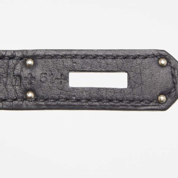 Pre Owned Hermes Black Togo Leather Palladium Finish Birkin 35 Bag