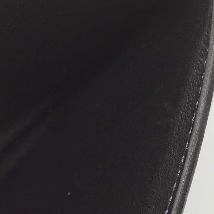 Pre Owned Hermes  Black/Bleu Nuit/Rouge Sellier Evergrain and Evercolor Leather City 8CC Card Holder
