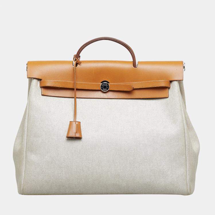 Hermes Beige Brown Herbag Hermes 