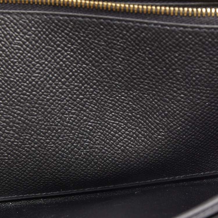 Pre Owned Hermes Black Epsom Leather Constance To Go Cavale Wallet
