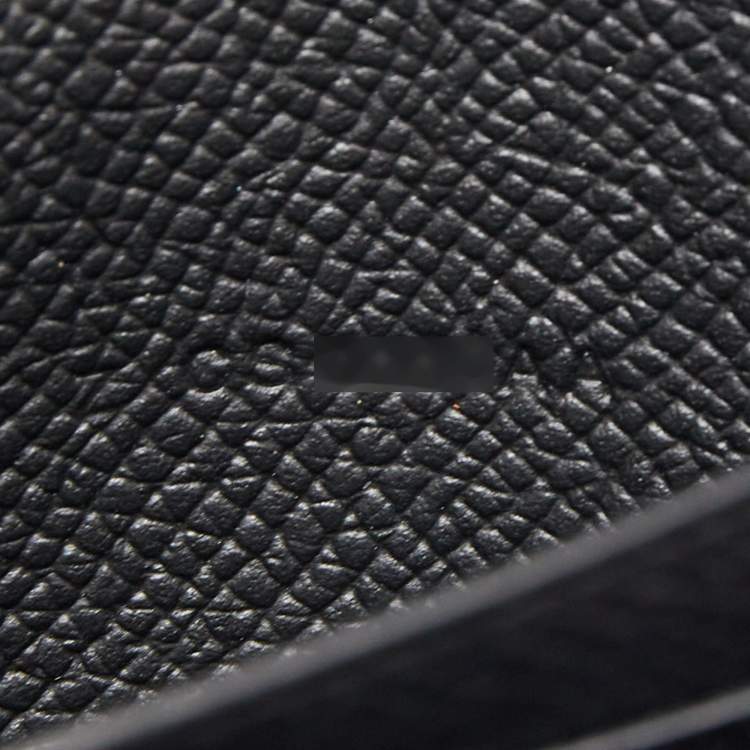 Pre Owned Hermes Black Epsom Leather Constance To Go Cavale Wallet
