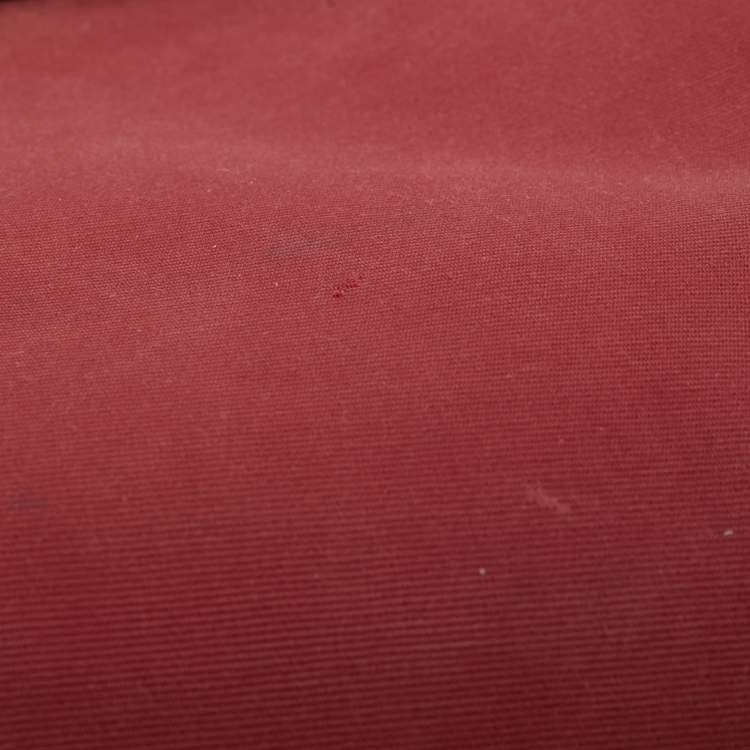 Pre Owned Hermes Ruby/Bleu de Malte/Naturel Leather and Canvas Herbag Zip 31 Bag