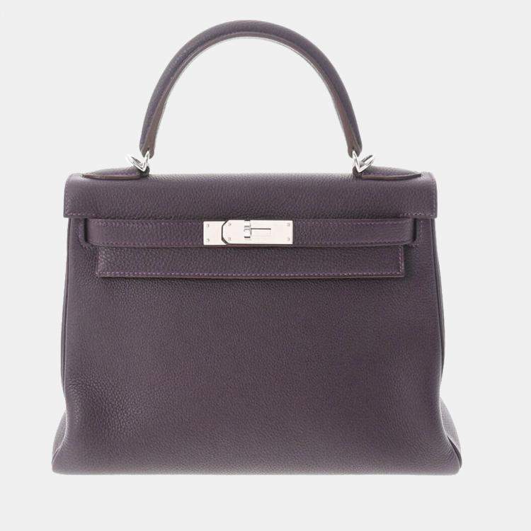 Hermes Birkin Mini Shoulder Bag Togo Leather Palladium Hardware In Grey