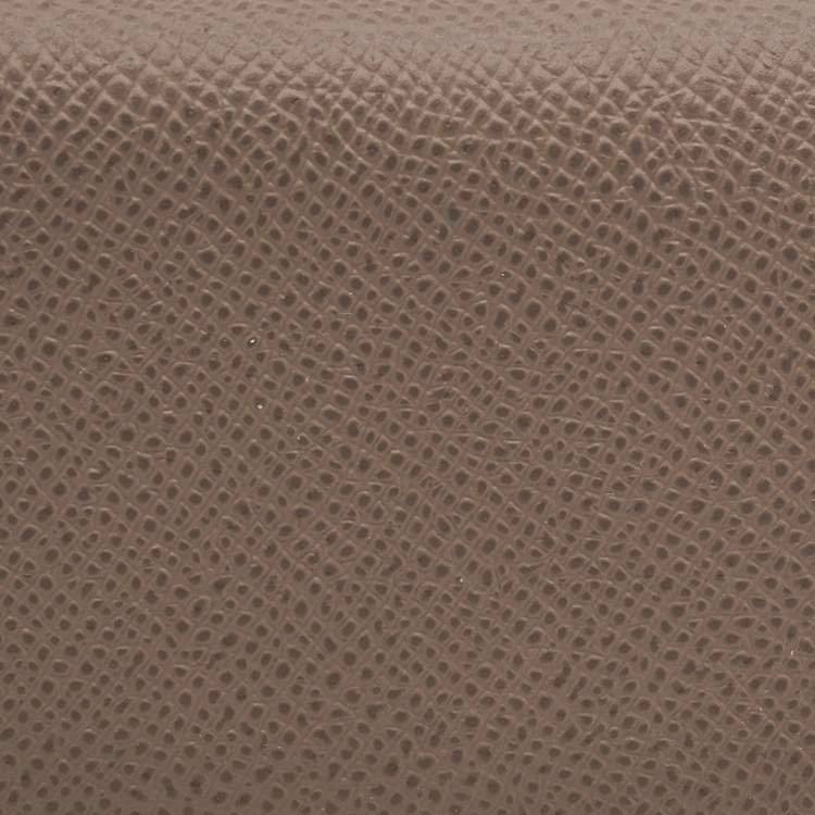 مملوكة مسبقًا Hermes Etoupe Epsom Leather Calvi Card Holder
