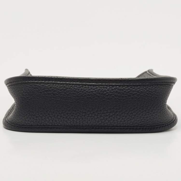 Pre Owned Hermès Black Taurillon Clemence Leather Evelyne TPM 16 Bag